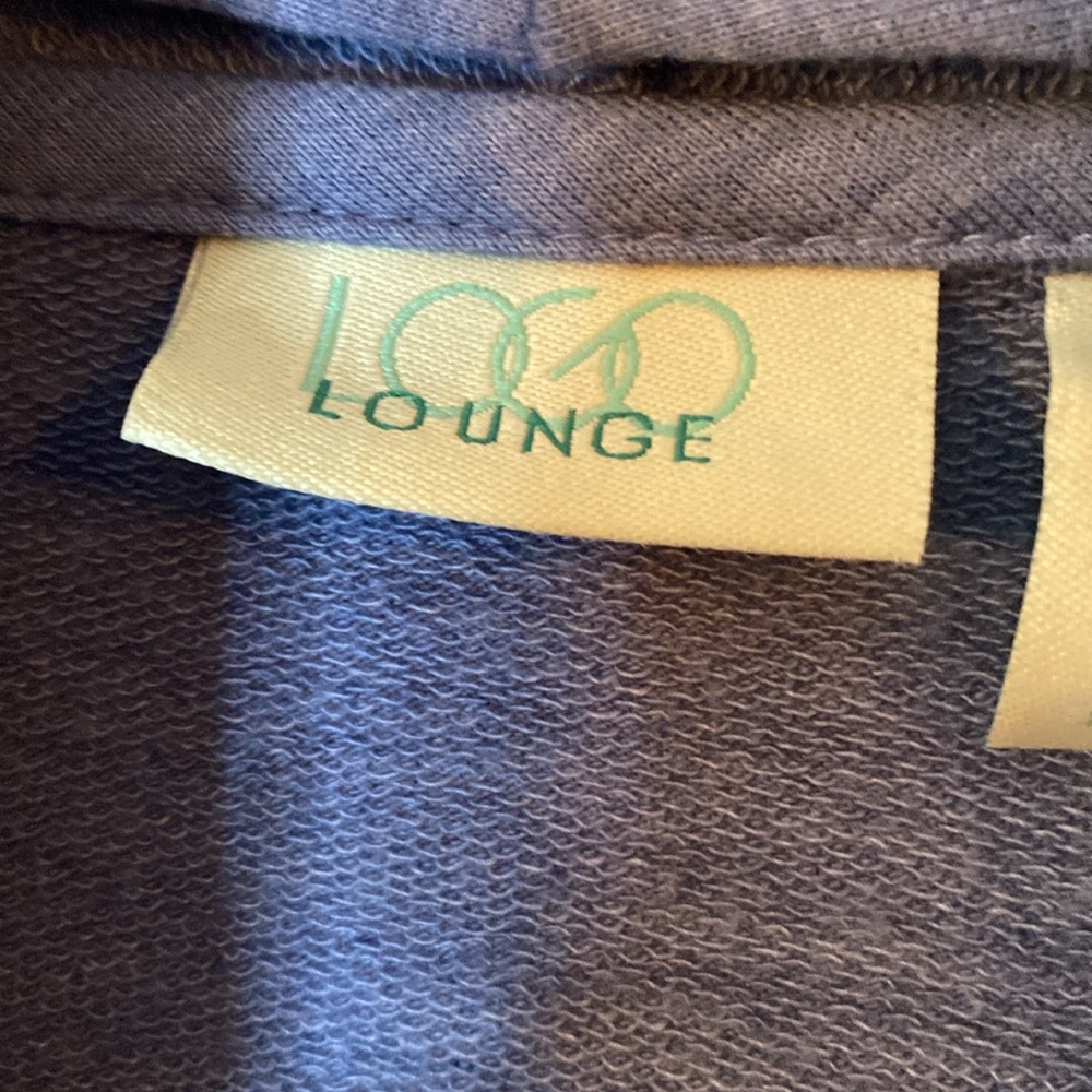 LOGO Lori Goldstein blue open front‎ cardigan Swiss dot detail - Picture 4 of 7